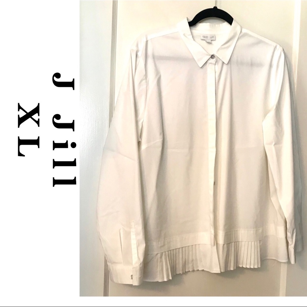 J Jill white button down shirt.